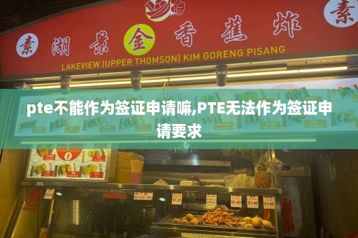 pte不能作为签证申请嘛,PTE无法作为签证申请要求