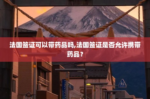 法国签证可以带药品吗,法国签证是否允许携带药品？