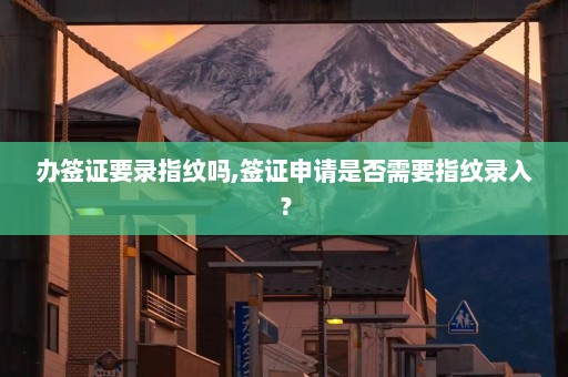 办签证要录指纹吗,签证申请是否需要指纹录入？