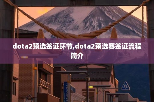 dota2预选签证环节,dota2预选赛签证流程简介