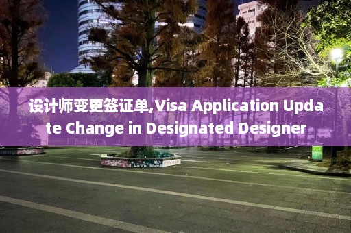 设计师变更签证单,Visa Application Update Change in Designated Designer