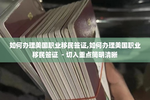 如何办理美国职业移民签证,如何办理美国职业移民签证  - 切入重点简明清晰 第1张