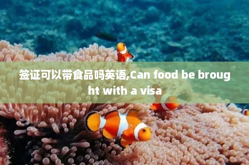 签证可以带食品吗英语,Can food be brought with a visa