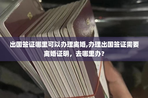 出国签证哪里可以办理离婚,办理出国签证需要离婚证明，去哪里办？  第1张