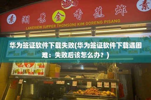 华为签证软件下载失败(华为签证软件下载遇困难：失败后该怎么办？)