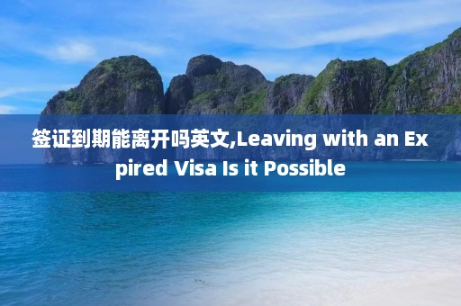 签证到期能离开吗英文,Leaving with an Expired Visa Is it Possible