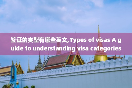 签证的类型有哪些英文,Types of visas A guide to understanding visa categories  第1张