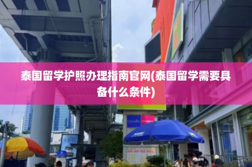 泰国留学护照办理指南官网(泰国留学需要具备什么条件)  第1张