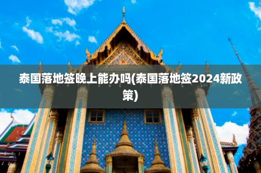 泰国落地签晚上能办吗(泰国落地签2024新政策)  第1张