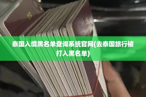 泰国入境黑名单查询系统官网(去泰国旅行被打入黑名单)  第1张