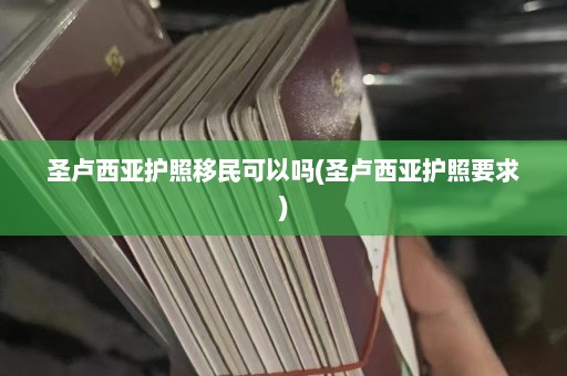 圣卢西亚护照移民可以吗(圣卢西亚护照要求)  第1张