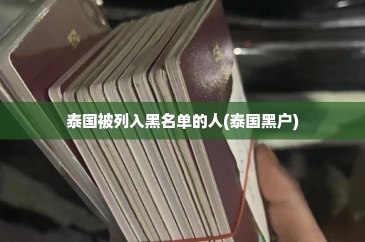 泰国被列入黑名单的人(泰国黑户)  第1张