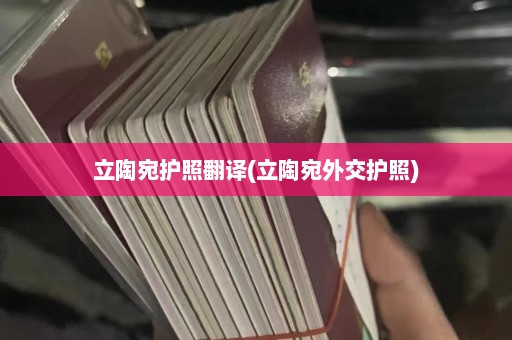 立陶宛护照翻译(立陶宛外交护照)  第1张