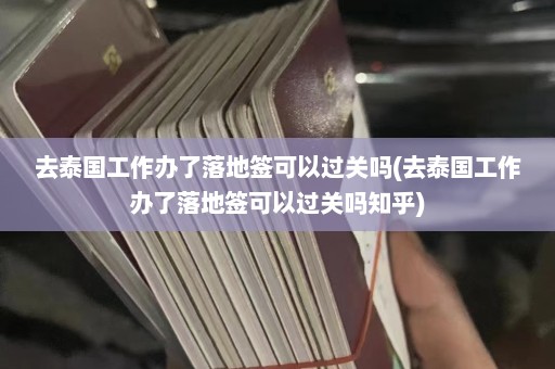 去泰国工作办了落地签可以过关吗(去泰国工作办了落地签可以过关吗知乎)  第1张