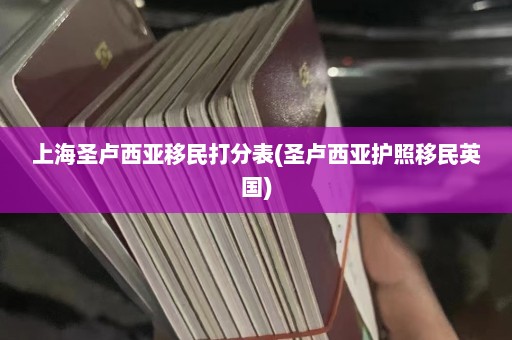 上海圣卢西亚移民打分表(圣卢西亚护照移民英国)  第1张