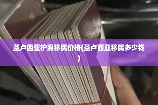 圣卢西亚护照移民价格(圣卢西亚移民多少钱)  第1张