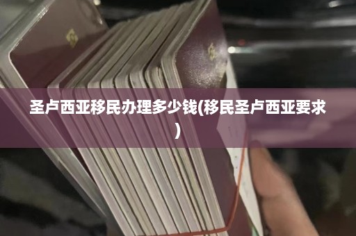 圣卢西亚移民办理多少钱(移民圣卢西亚要求)  第1张