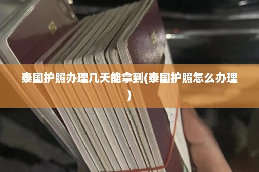 泰国护照办理几天能拿到(泰国护照怎么办理)  第1张