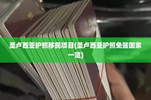 圣卢西亚护照移民项目(圣卢西亚护照免签国家一览)  第1张