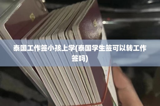 泰国工作签小孩上学(泰国学生签可以转工作签吗)