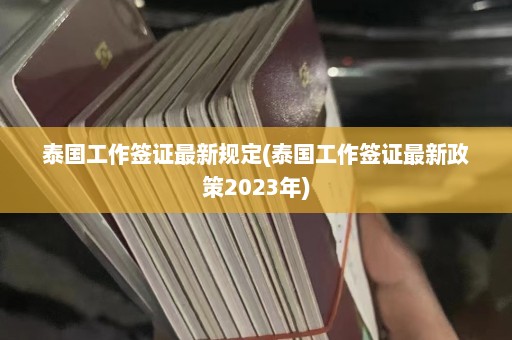 泰国工作签证最新规定(泰国工作签证最新政策2023年)  第1张