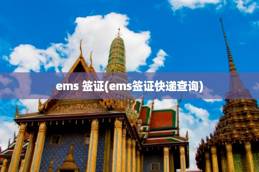 ems 签证(ems签证快递查询)  第1张