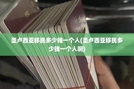 圣卢西亚移民多少钱一个人(圣卢西亚移民多少钱一个人啊)  第1张