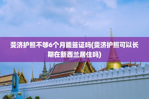 斐济护照不够6个月能签证吗(斐济护照可以长期在新西兰居住吗)  第1张