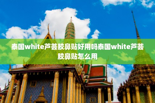 泰国white芦荟胶鼻贴好用吗泰国white芦荟胶鼻贴怎么用