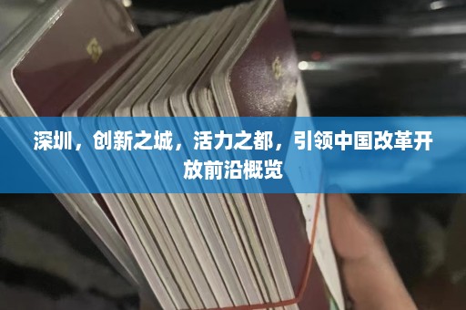 深圳，创新之城，活力之都，引领中国改革开放前沿概览