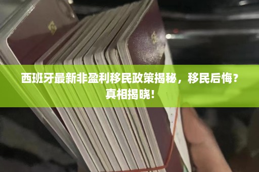 西班牙最新非盈利移民政策揭秘，移民后悔？真相揭晓！