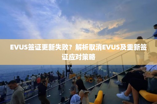 EVUS签证更新失败？解析取消EVUS及重新签证应对策略  第1张