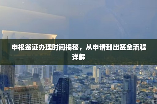 申根签证办理时间揭秘，从申请到出签全流程详解