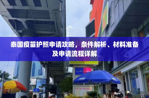 泰国疫苗护照申请攻略，条件解析、材料准备及申请流程详解