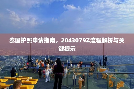 泰国护照申请指南，2043079Z流程解析与关键提示