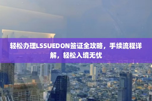 轻松办理LSSUEDON签证全攻略，手续流程详解，轻松入境无忧