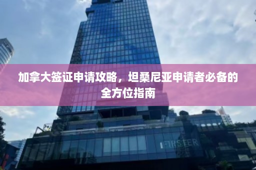 加拿大签证申请攻略，坦桑尼亚申请者必备的全方位指南