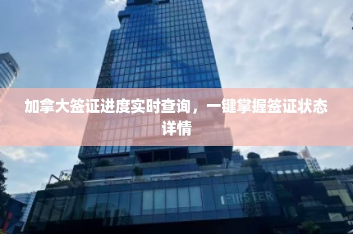 加拿大签证进度实时查询，一键掌握签证状态详情