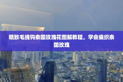 精致毛线钩泰国玫瑰花图解教程，学会编织泰国玫瑰