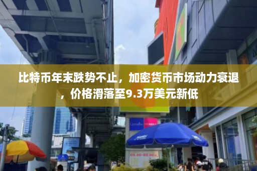 比特币年末跌势不止，加密货币市场动力衰退，价格滑落至9.3万美元新低