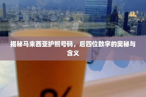 揭秘马来西亚护照号码，后四位数字的奥秘与含义