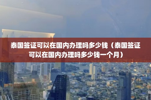 泰国签证可以在国内办理吗多少钱（泰国签证可以在国内办理吗多少钱一个月）  第1张