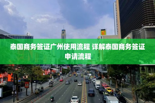 泰国商务签证广州使用流程 详解泰国商务签证申请流程  第1张