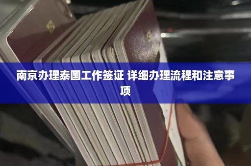 南京办理泰国工作签证 详细办理流程和注意事项  第1张