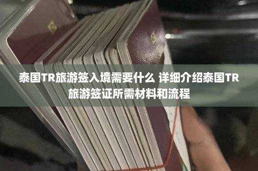 泰国TR旅游签入境需要什么 详细介绍泰国TR旅游签证所需材料和流程