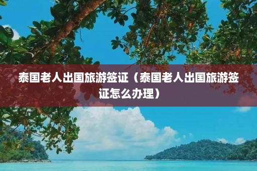 泰国老人出国旅游签证（泰国老人出国旅游签证怎么办理）