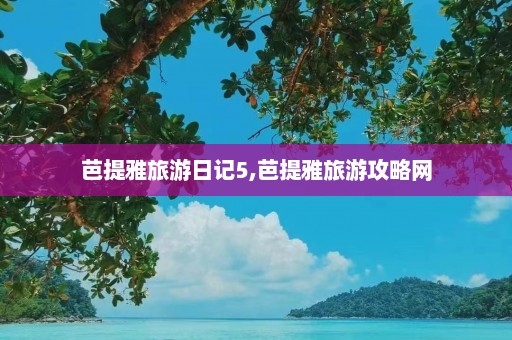 芭提雅旅游日记5,芭提雅旅游攻略网