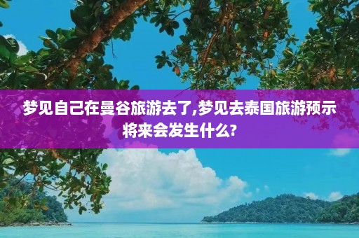 梦见自己在曼谷旅游去了,梦见去泰国旅游预示将来会发生什么?