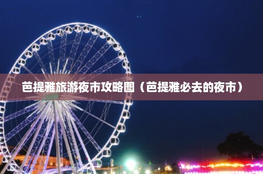 芭提雅旅游夜市攻略图（芭提雅必去的夜市）  第1张