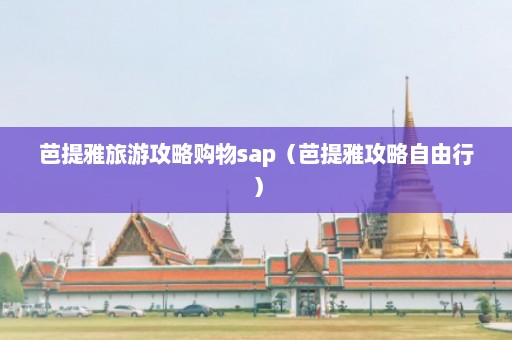 芭提雅旅游攻略购物sap（芭提雅攻略自由行）  第1张